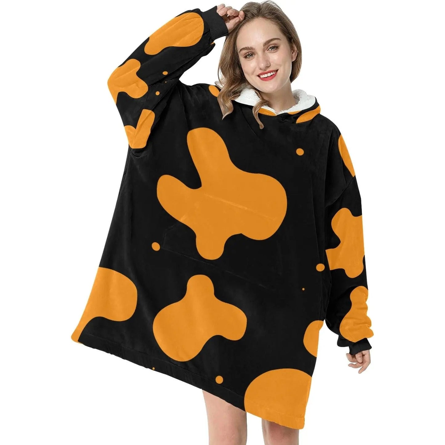 Orange Me Blanket Hoodie - Mishastyle