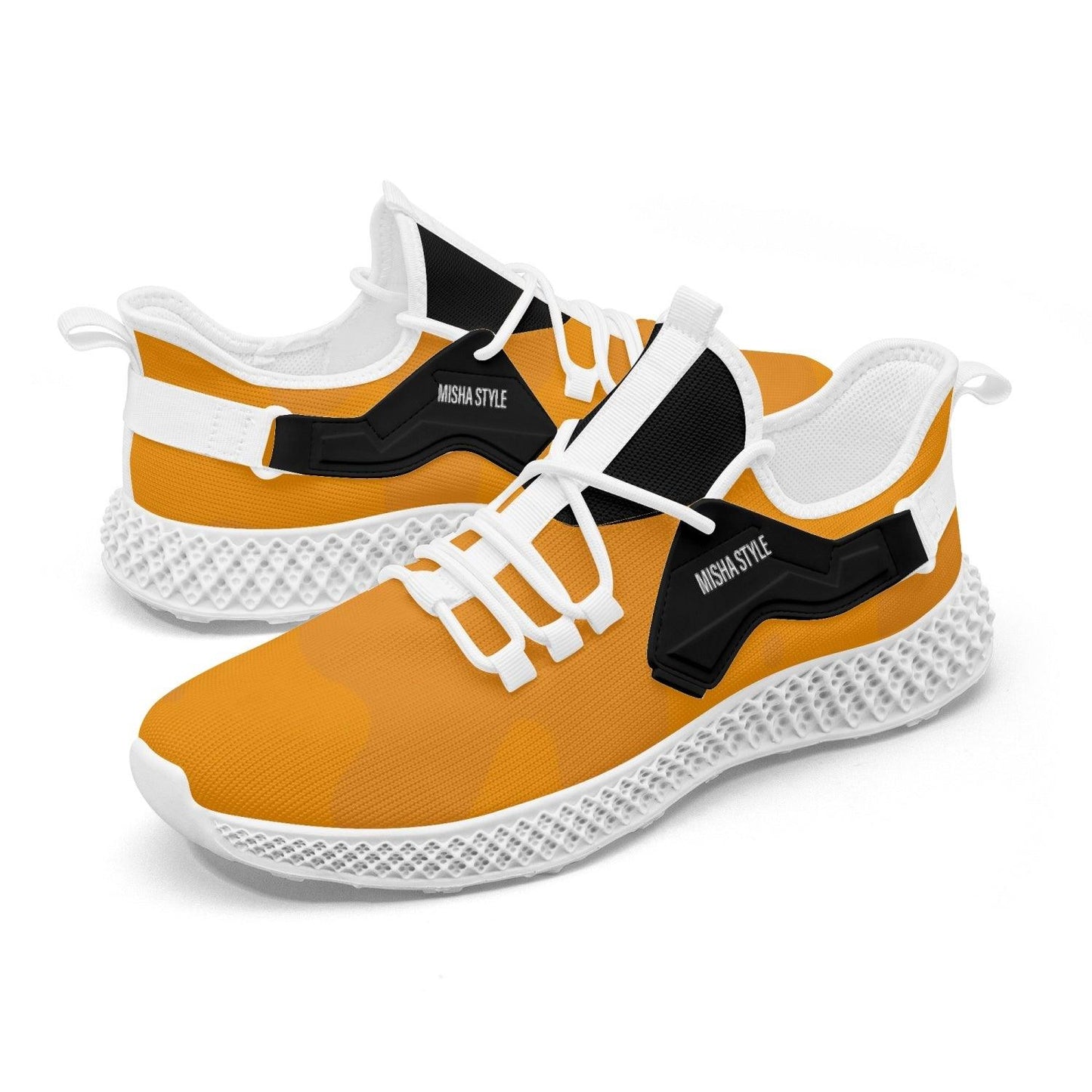 Orange Me Mesh Knit Sneakers - Mishastyle