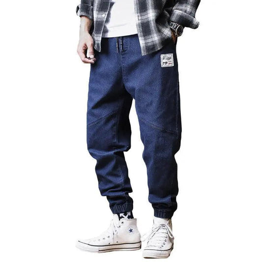 Plus Size Men Hip Hop Jeans Trousers - Mishastyle