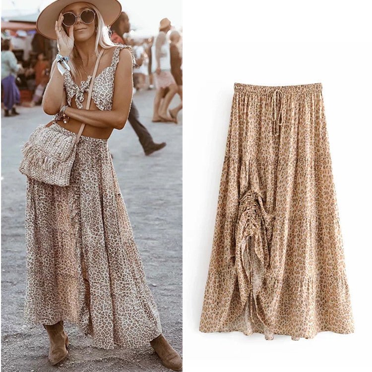 Printed pleated skirt - Mishastyle