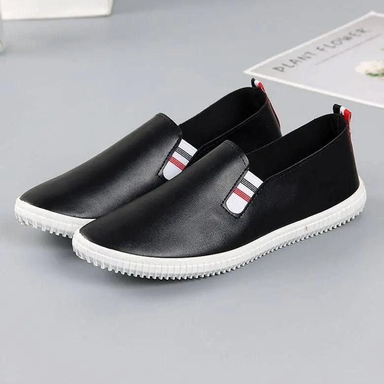 Pu Leather Slip On Flat - Mishastyle