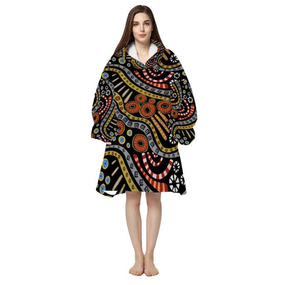 Pullover Hooded Blanket - Sweat Black - Mishastyle