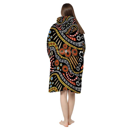 Pullover Hooded Blanket - Sweat Black - Mishastyle