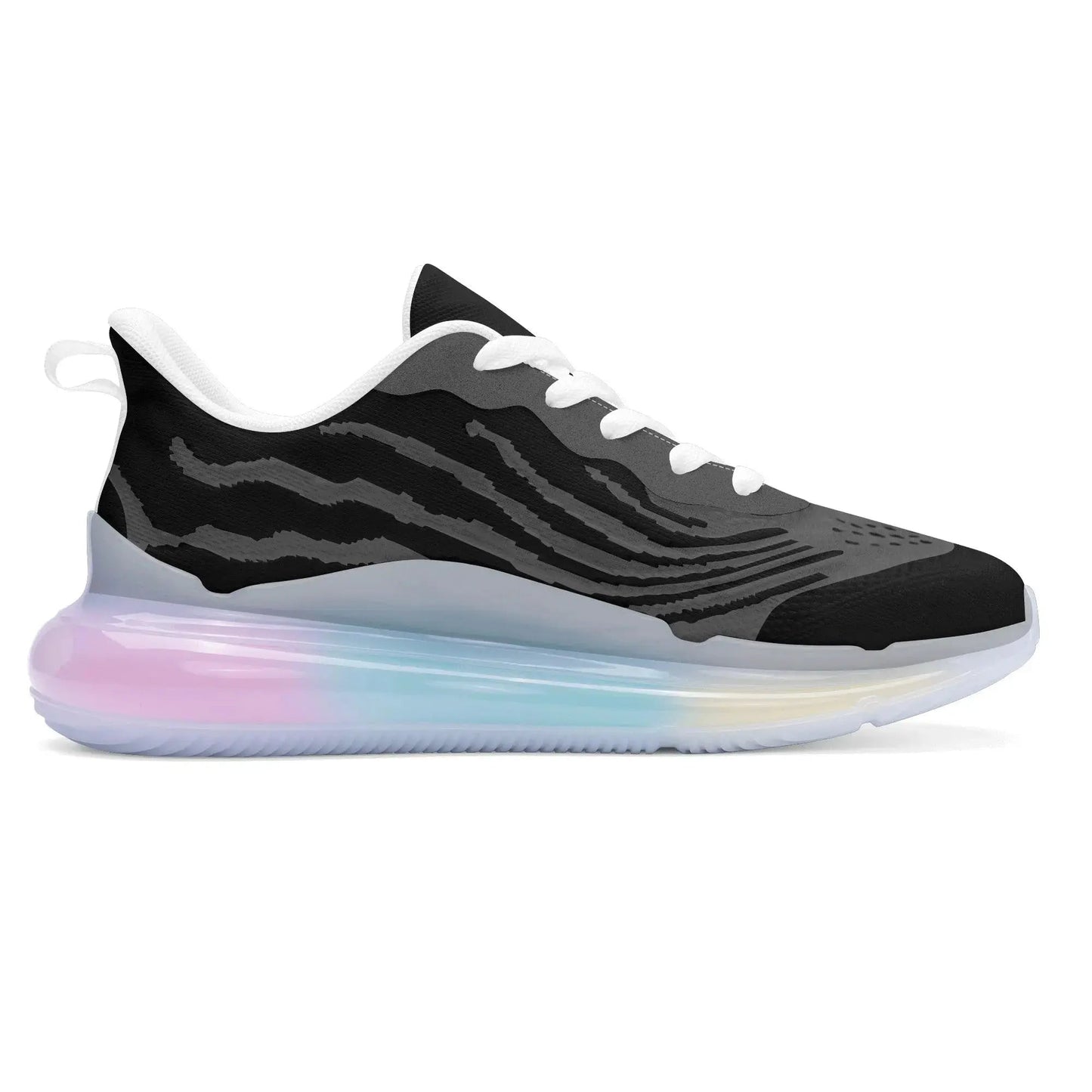 Rainbow Atmospheric Cushion Running Shoes - Black - Mishastyle