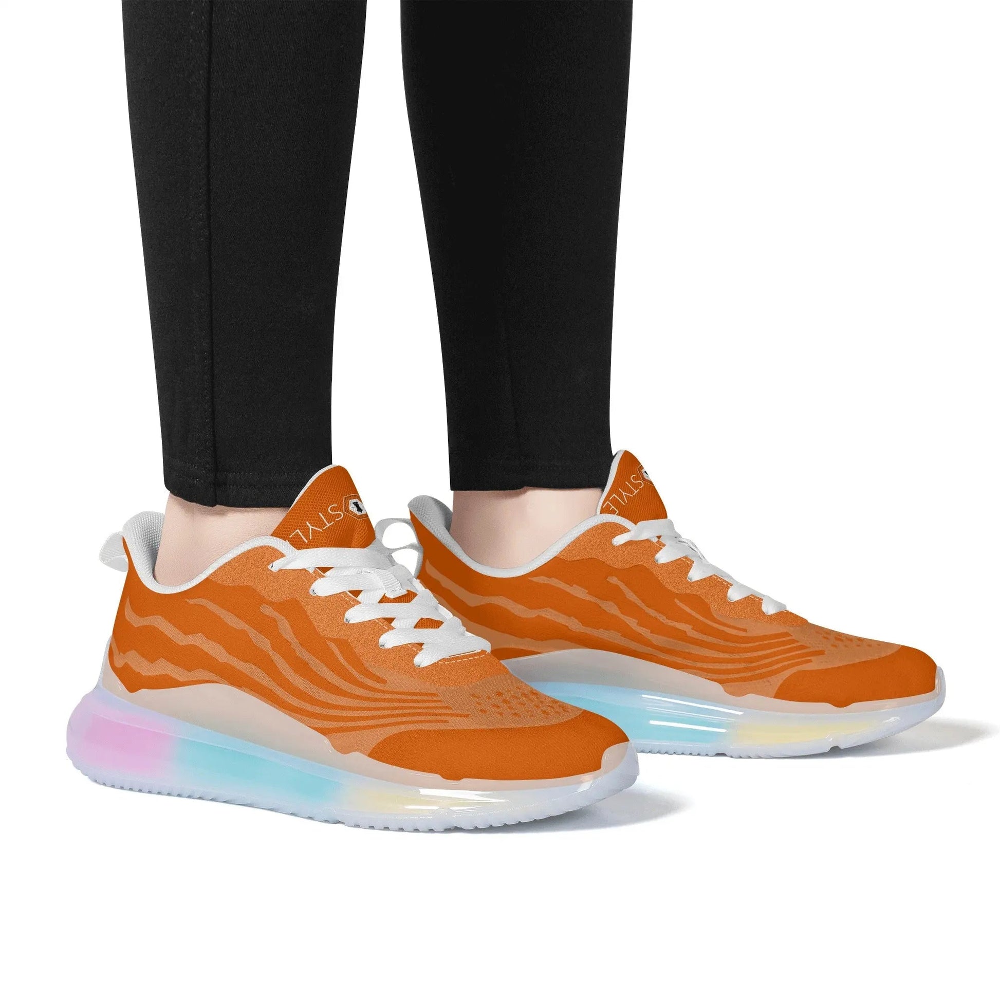 Rainbow Atmospheric Cushion Running Shoes - Orange - Mishastyle