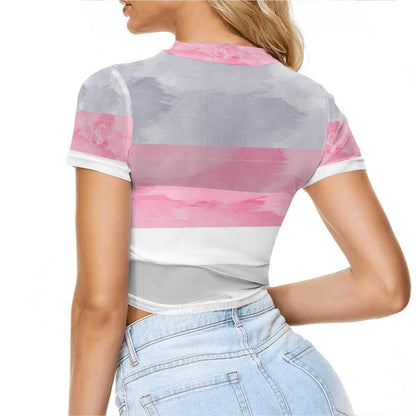 Sheer Tee Mesh Crop Top - Mishastyle