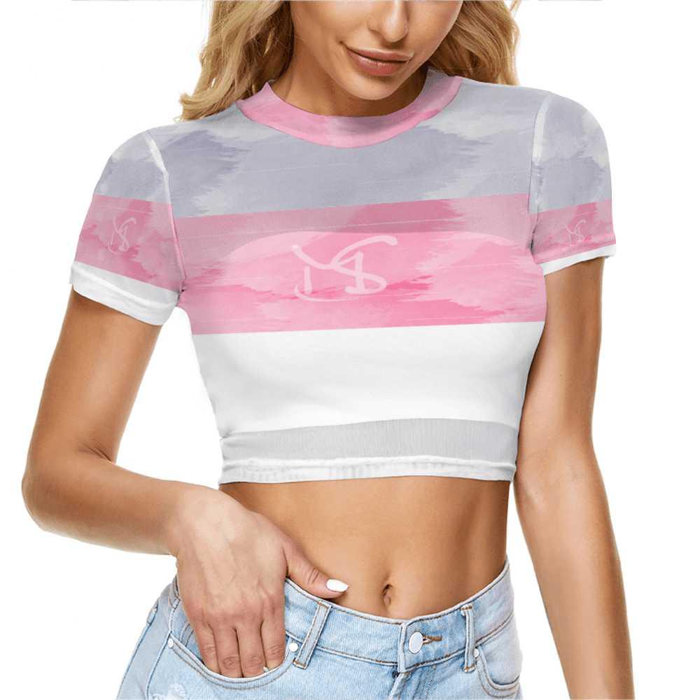 Sheer Tee Mesh Crop Top - Mishastyle