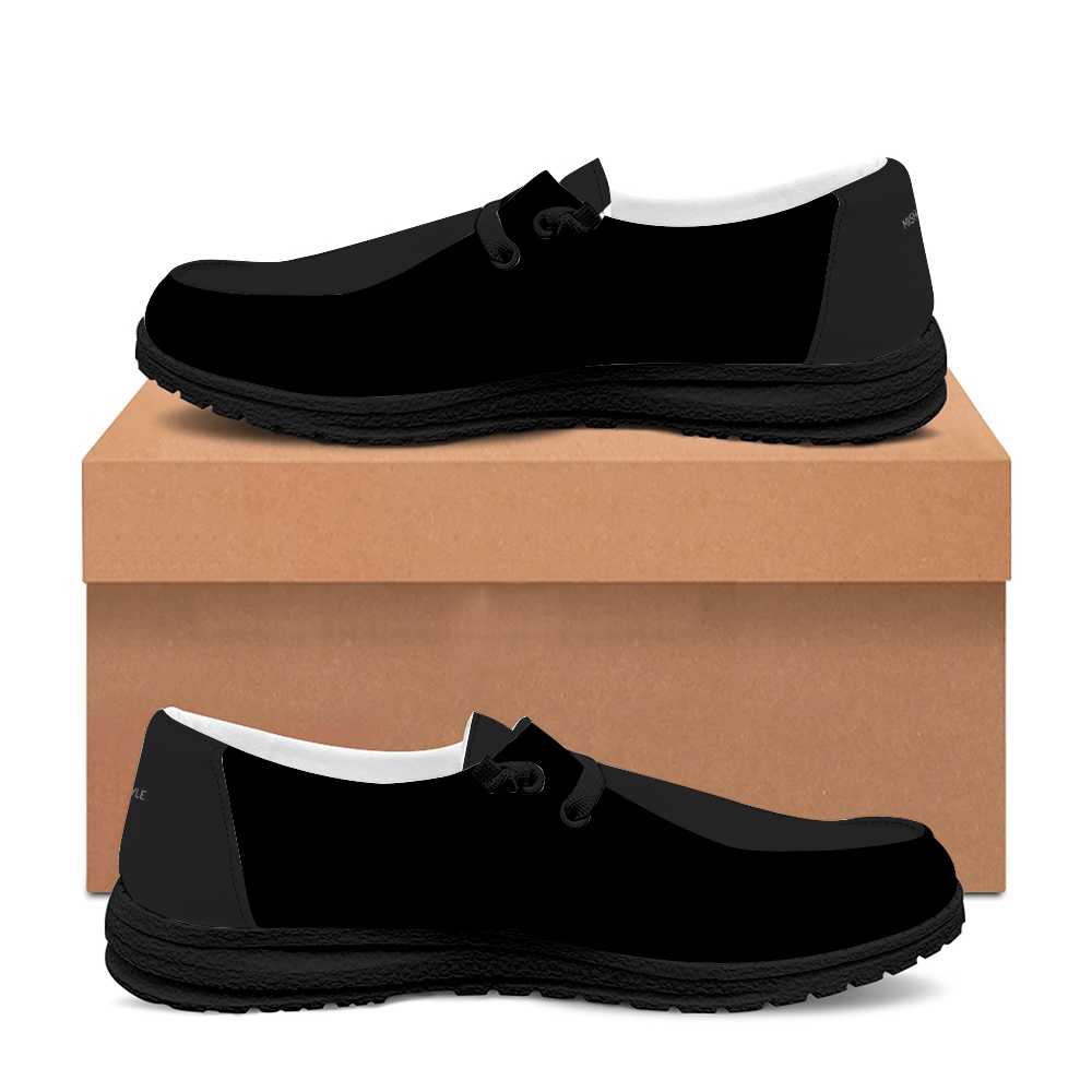 Slip-on Loafers Shoes - Black - Mishastyle