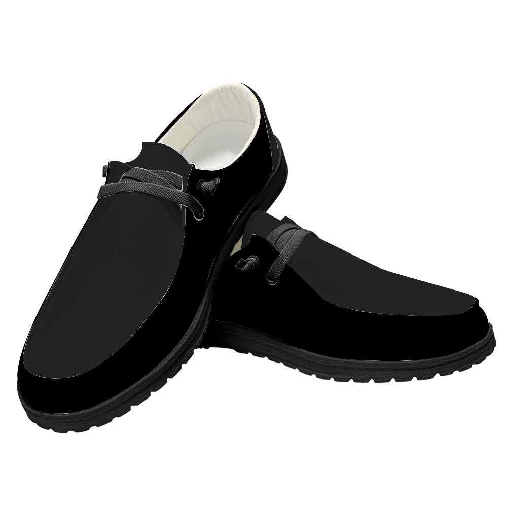 Slip-on Loafers Shoes - Black - Mishastyle