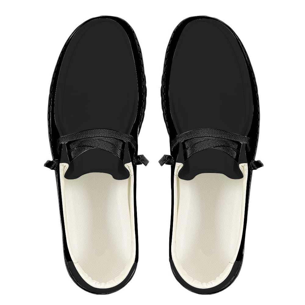 Slip-on Loafers Shoes - Black - Mishastyle