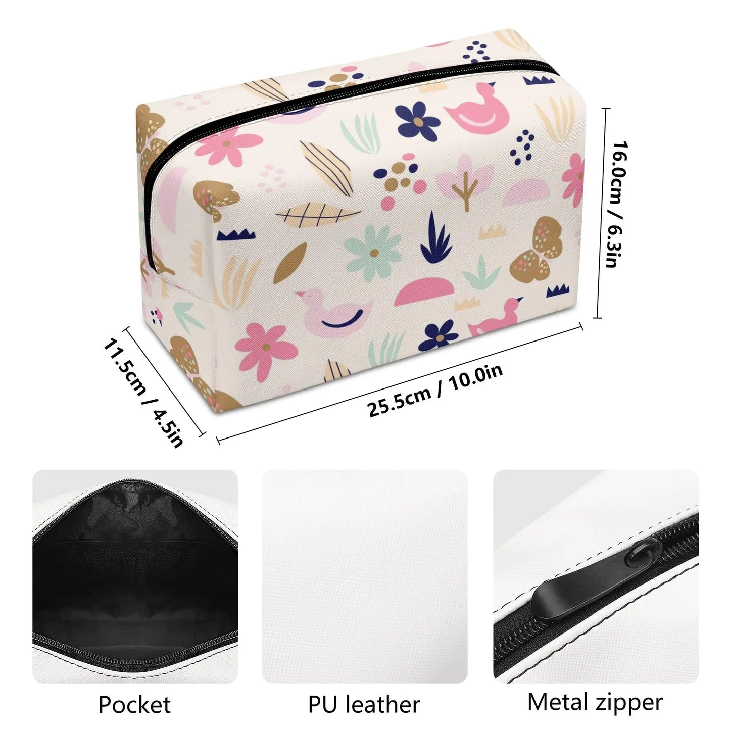 Small Cartin PU Cosmetic Bag - Mishastyle