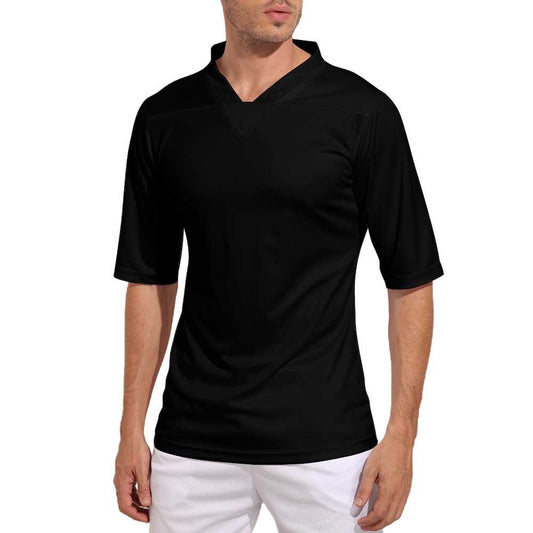 Soccer Rugby Sports Jersey - Black - Mishastyle