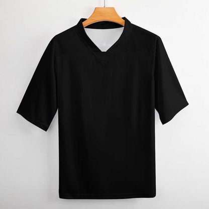 Soccer Rugby Sports Jersey - Black - Mishastyle