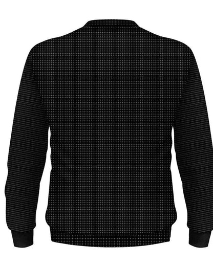 Striped Men's Sweatshirt - Black - Mishastyle