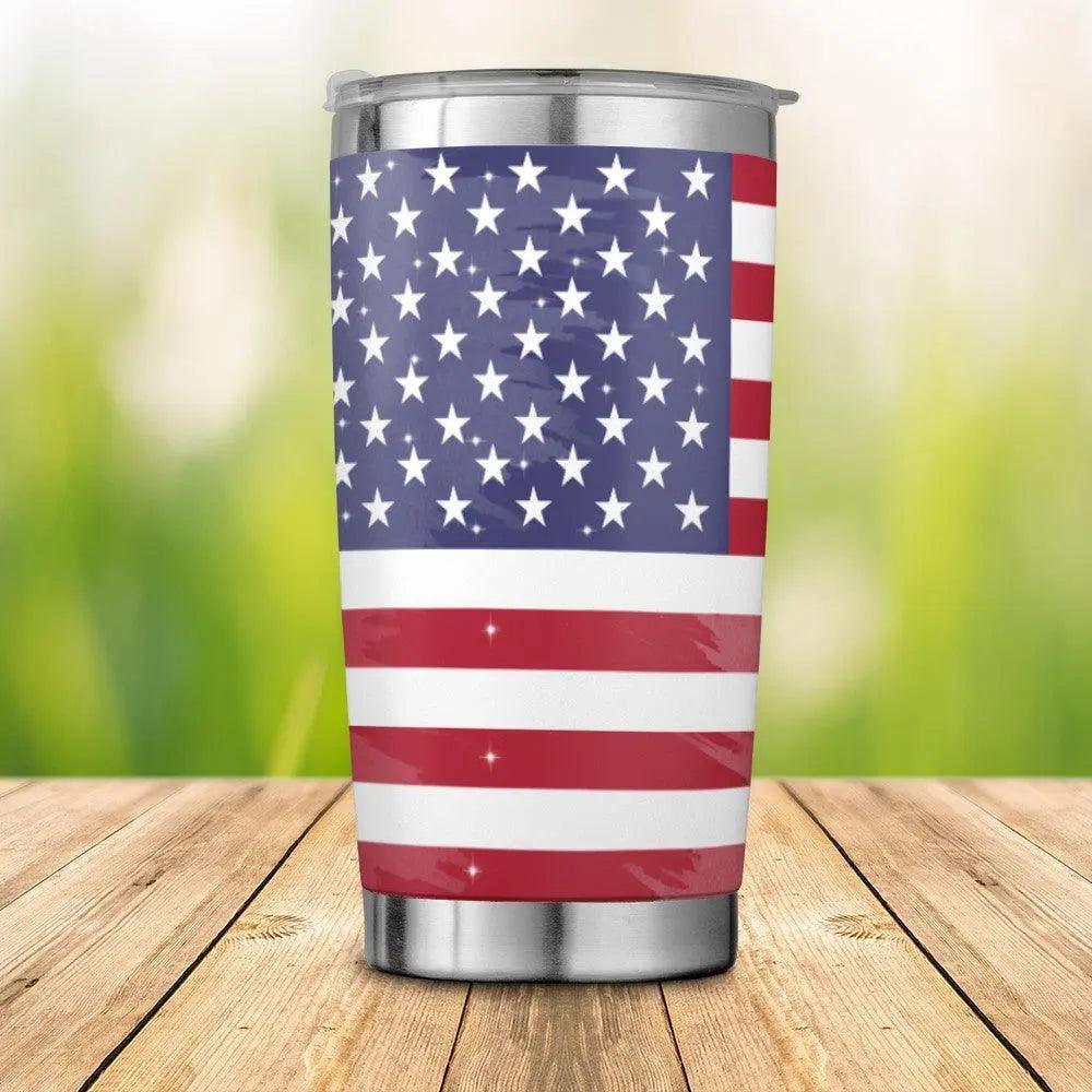 USA Flag 570g Travels Coffee Cup - Mishastyle