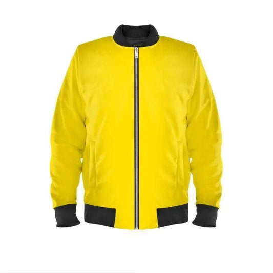 Yellow Mens Bomber Jacket - Mishastyle